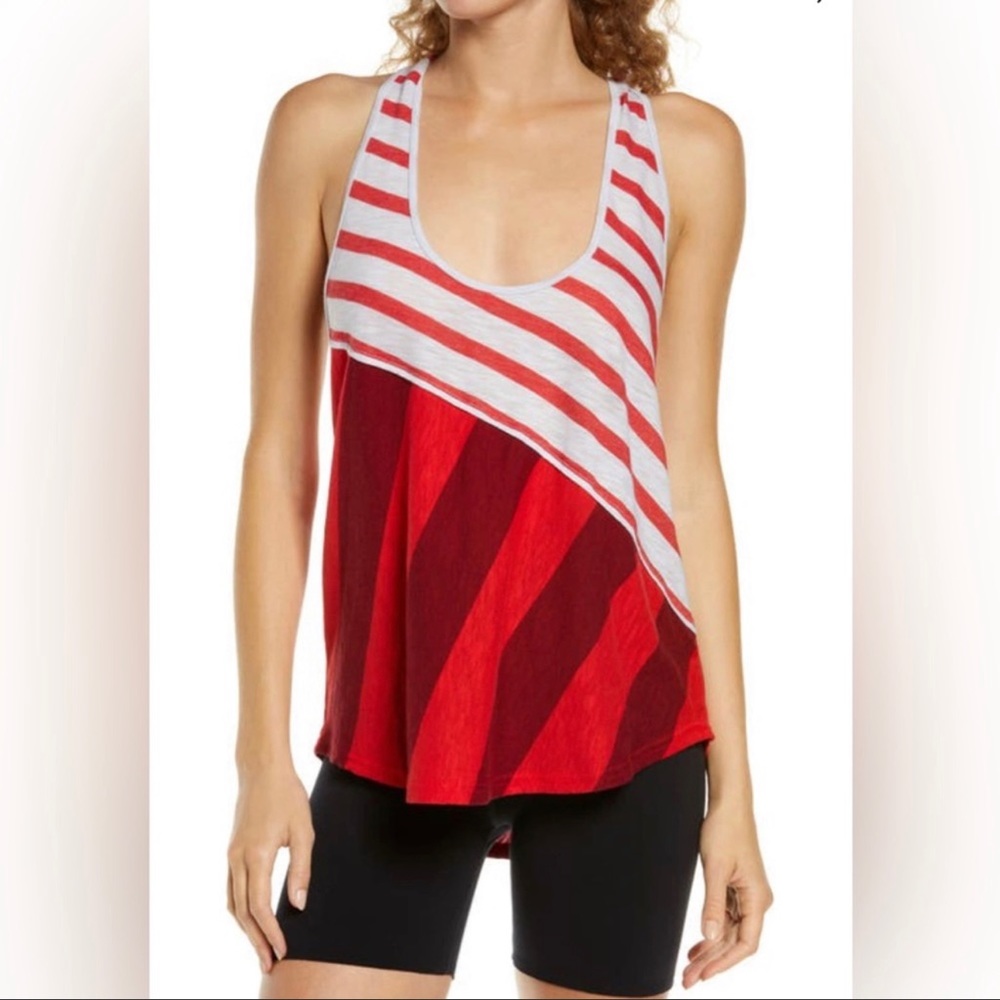 LAST ONE 💋 Free People Movement Keep Rolling Tank - RED ❤️ - Picture 4 of 16